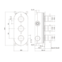 Brushed Brass 2 Outlet Wall Mounted Thermostatic Mixer Shower Set With Hand Shower - Arissa