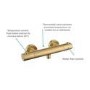 ONLY OPENED - Brushed Brass Thermostatic Mixer Shower with Slider Riser Rail Kit - Arissa