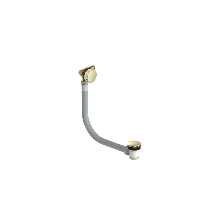 Brushed Brass 2 Outlet Thermostatic Mixer Shower Set with Overflow Bath Filler and Integrated Hand Shower - Arissa