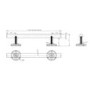 Chrome Bathroom Grab Rails Set of 6 - Arissa