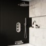 Chrome 3 Outlet Wall Mounted Thermostatic Mixer Shower Set With Hand Shower and Waterfall Bath Filler Spout - Arissa