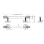 Brass Knurled Bathroom Grab Rails Set of 5 - Arissa