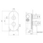 Black 1 Outlet Thermostatic Mixer Shower Set with Hand Shower - Arissa