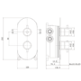 Black 2 Outlet Thermostatic Bath Mixer Shower Set With Hand Shower and Bath Filler Spout - Arissa