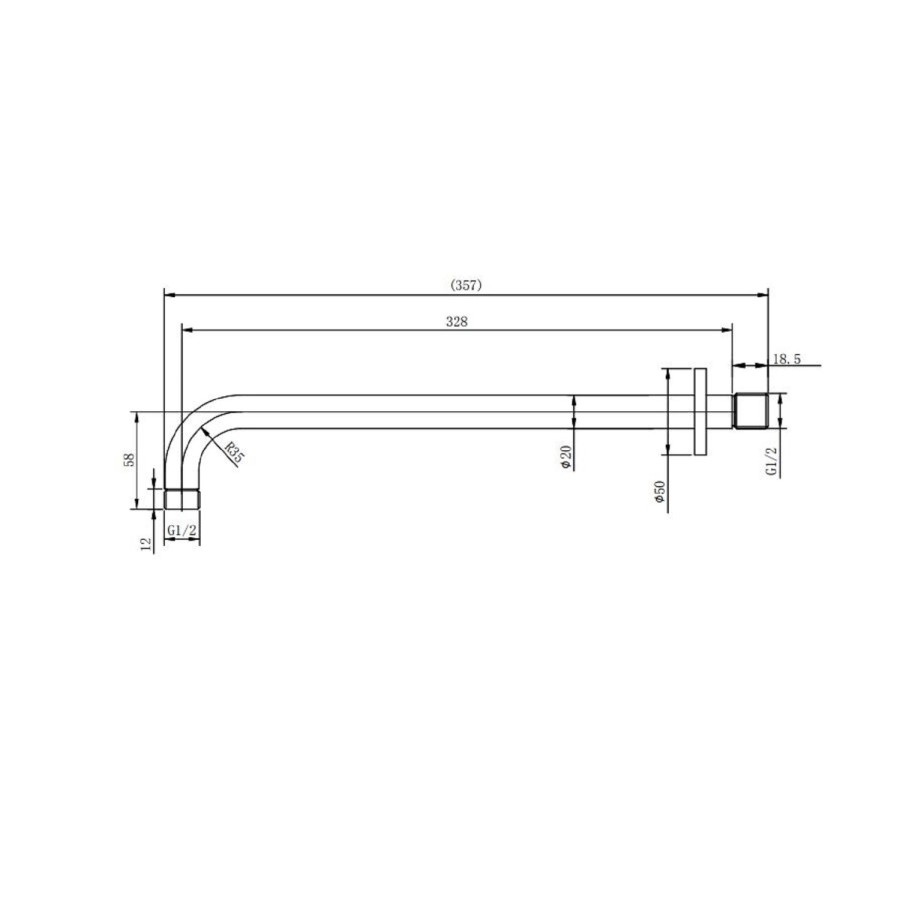 Black 2 Outlet Thermostatic Mixer Shower Set With 250mm Wall Mounted Shower Head and Hand Shower - Arissa