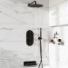 Black 3 Outlet Concealed Bundle With Shower Head Hose & Waterfall Spout - Arissa