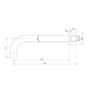 Matt Black Wall Mounted Bath Spout - Arissa