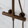 Brushed Bronze Shower & Basin Mixer Tap Set - Arissa