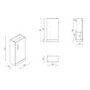 400mm Black Freestanding Cloakroom Vanity Unit with Basin and Chrome Handle - Ashford