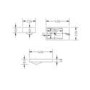400mm Black Freestanding Cloakroom Vanity Unit with Basin and Brass Handle - Ashford