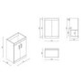 600mm Black Freestanding Vanity Unit with Basin and Chrome Handles - Ashford
