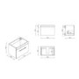 600mm Black Wall Hung Vanity Unit with Basin and Chrome Handle - Ashford