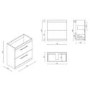 800mm Black Freestanding Vanity Unit with Basin and Chrome Handles - Ashford