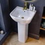 450mm Full Pedestal Cloakroom Basin with 1 Tap Hole - Atlanta