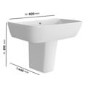 600mm Semi Pedestal Basin with 1 Tap Hole - Atlanta