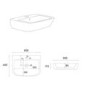 600mm Semi Pedestal Basin with 1 Tap Hole - Atlanta