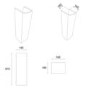 Matt Black Full Pedestal Basin with 1 Tap Hole 600mm - Atlanta