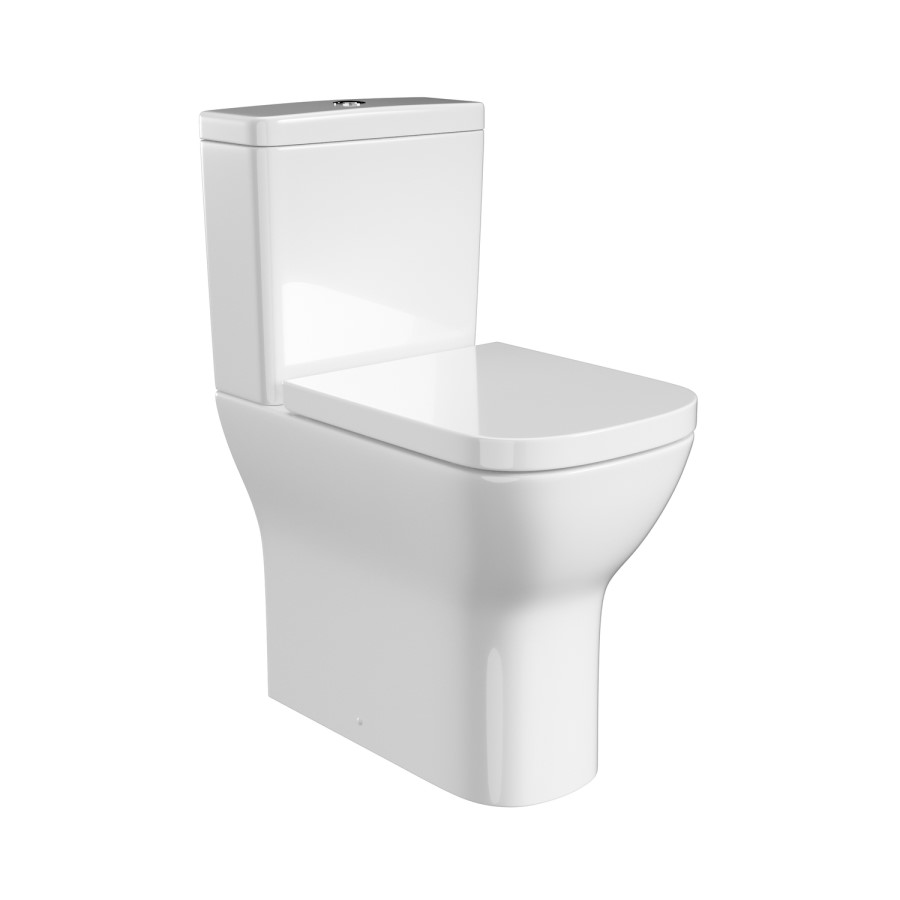 Close Coupled Rimless Closed Back Toilet with Soft Close Seat - Austin