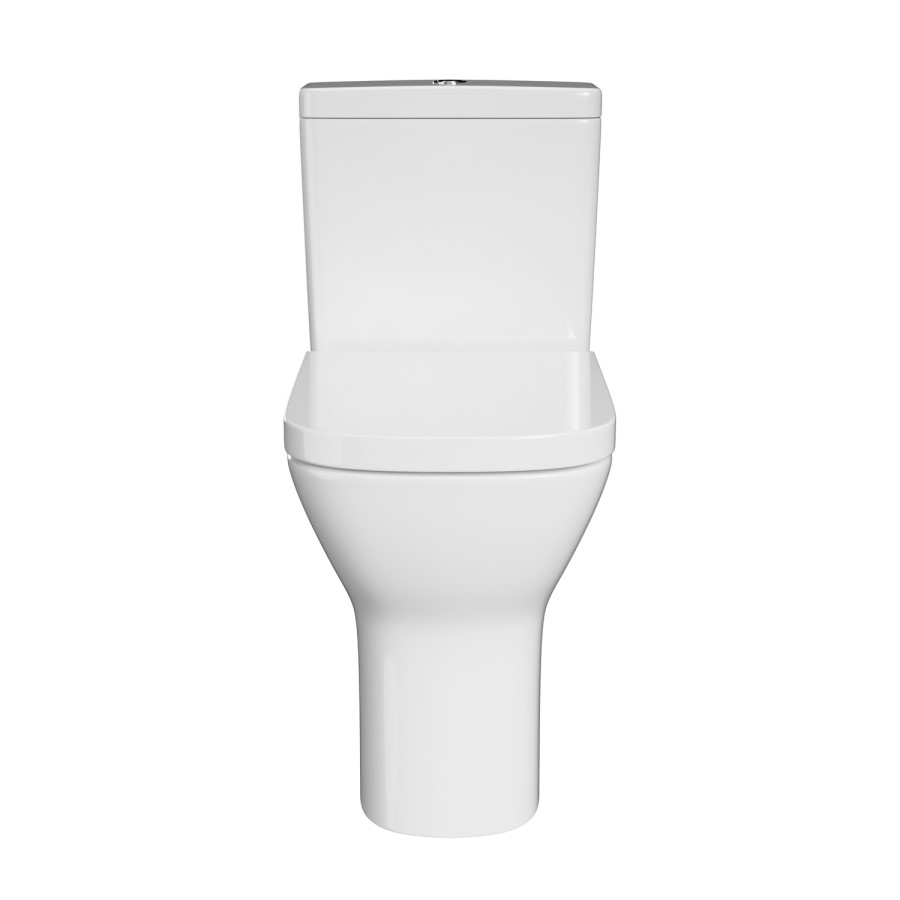 Close Coupled Rimless Open Back Toilet with Soft Close Seat - Austin