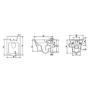 Wall Hung Rimless Toilet with Soft Close Seat, Brushed Bronze Pneumatic Flush Plate, 820mm Frame & Cistern - Austin