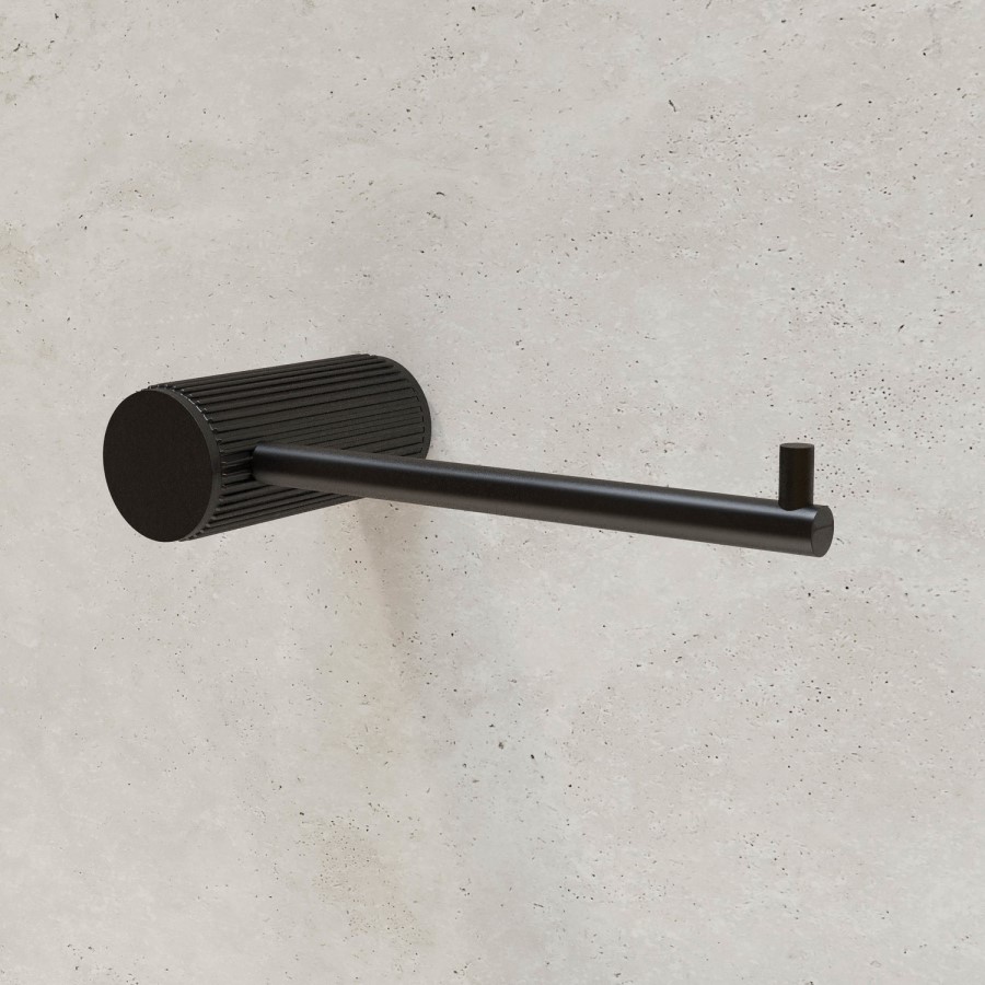 3 Piece Black Knurled Bathroom Accessory Set - Arissa