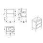 600mm White Freestanding Vanity Unit with Basin - Avebury