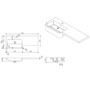 1100mm Beige Right Hand Toilet and Sink Unit with Chrome Fittings - Unit & Basin Only - Bali