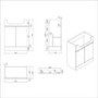 1100mm Green Left Hand Toilet and Sink Unit with Chrome Fittings - Unit & Basin Only - Bali