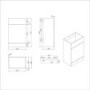 1100mm Green Left Hand Toilet and Sink Unit with Chrome Fittings - Unit & Basin Only - Bali