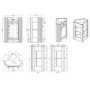 580mm White Corner Freestanding Cloakroom Vanity Unit with Basin - Baxenden