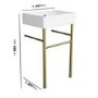 500mm 1 Tap Hole Basin with Brass Wash Stand - Bowen