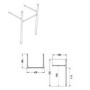 500mm 1 Tap Hole Basin with Brass Wash Stand - Bowen