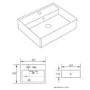 500mm 1 Tap Hole Basin with Black Wash Stand - Bowen