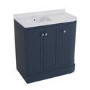 900mm Blue Curved Left Hand Corner Freestanding Vanity Unit with Basin – Bowland
