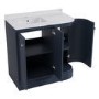 900mm Blue Curved Left Hand Corner Freestanding Vanity Unit with Basin – Bowland