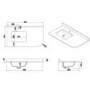 900mm Blue Curved Left Hand Corner Freestanding Vanity Unit with Basin – Bowland