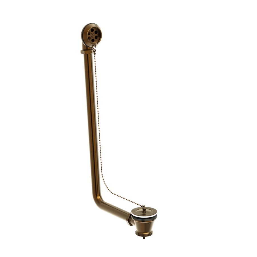 Brushed Bronze Exposed Bath Waste & Brushed Bronze Exposed Bath Trap - Park Royal