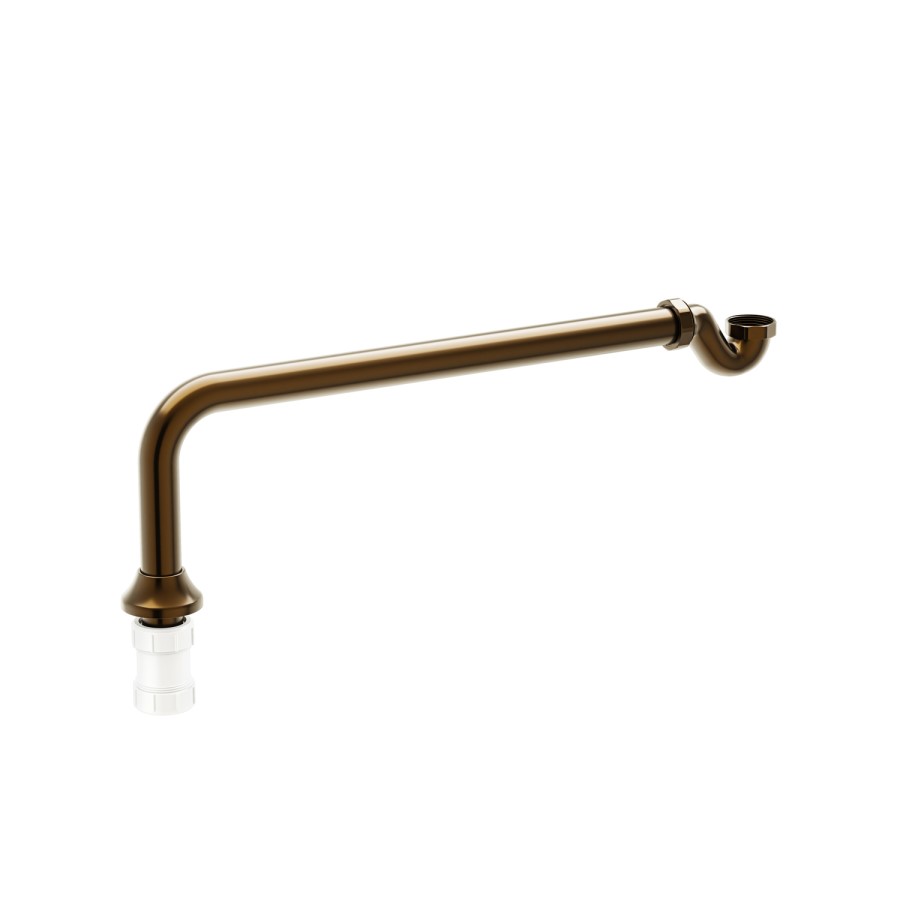 Brushed Bronze Exposed Bath Waste & Brushed Bronze Exposed Bath Trap - Park Royal