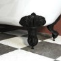 Freestanding Single Ended Shower Bath with Black Feet & Bath Screen - Park Royal