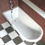 Freestanding Single Ended Shower Bath with Chrome Feet & Bath Screen 1670 x 740mm - Park Royal