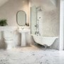 Traditional Chrome Shower Bath Suite with Toilet & Basin - Park Royal