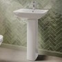 550mm Full Pedestal Basin with 1 Tap Hole - Palma