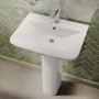 550mm Full Pedestal Basin with 1 Tap Hole - Palma