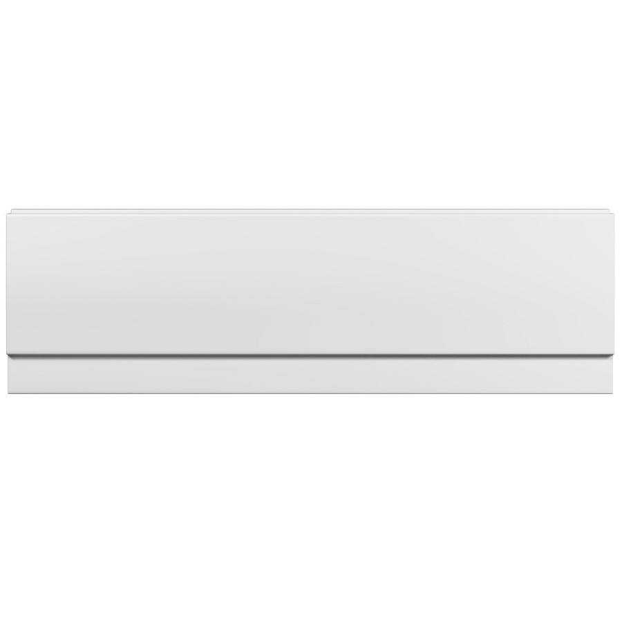 Single Ended Shower Bath with Front Panel & Chrome Bath Screen 1500 x 700mm - Alton