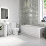 Single Ended 1500mm Bath Suite with Toilet Basin and Panels - Alton