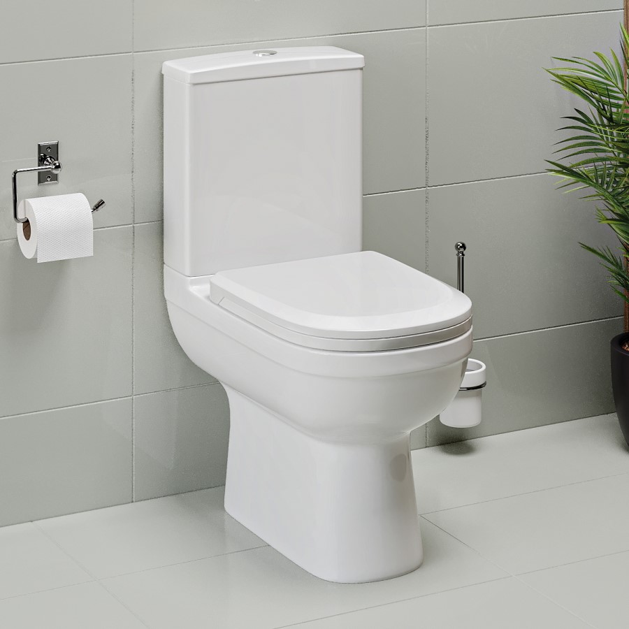 1600mm Straight Bath Suite with Toilet, Basin & Panels - Alton
