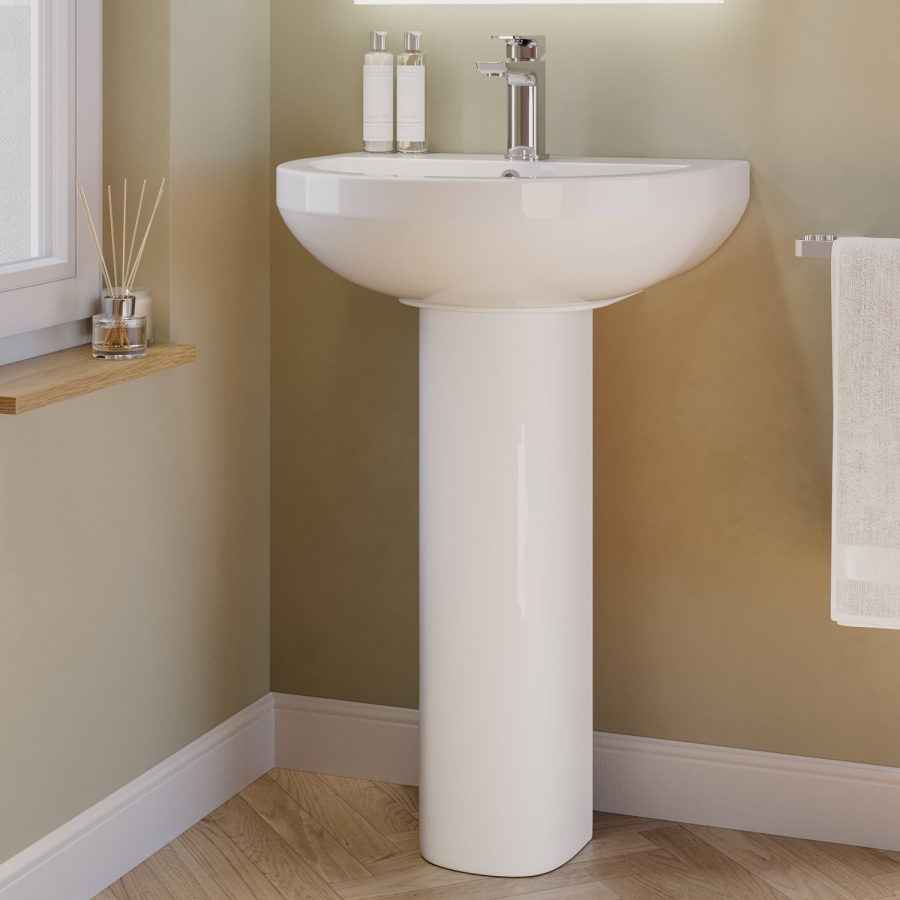 1600mm Straight Bath Suite with Toilet, Basin & Panels - Alton
