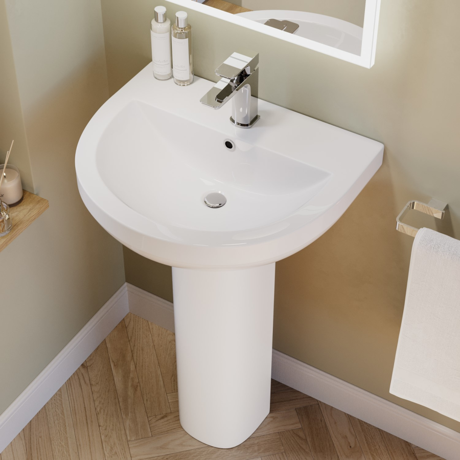 1600mm Straight Bath Suite with Toilet, Basin & Panels - Alton
