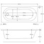1600mm Straight Bath Suite with Toilet, Basin & Panels - Alton
