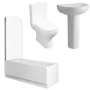 1600mm Shower Bath Suite with Toilet Basin & Panels - Alton